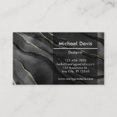 Luxe zwart goud marmer met Logo Visitekaartje (Voorkant)