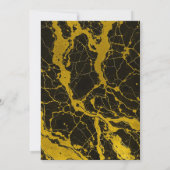 Luxe Zwart & Goud Marmer Sweet 16 Verjaardag Kaart (Achterkant)