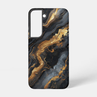 Luxe zwart & goud marmeren telefoonhoesje samsung galaxy hoesje