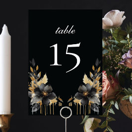 Luxe zwart goud Mexicaanse stijl quinceañera Kaart