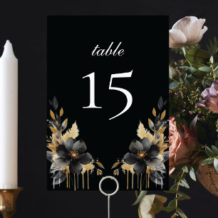 Luxe zwart goud Mexicaanse stijl quinceañera Kaart