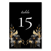 Luxe zwart goud Mexicaanse stijl quinceañera Kaart (Achterkant)