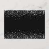 Luxe Zwart Goud Mexicaanse Stijl Quinceañera RSVP Informatiekaartje (Achterkant)