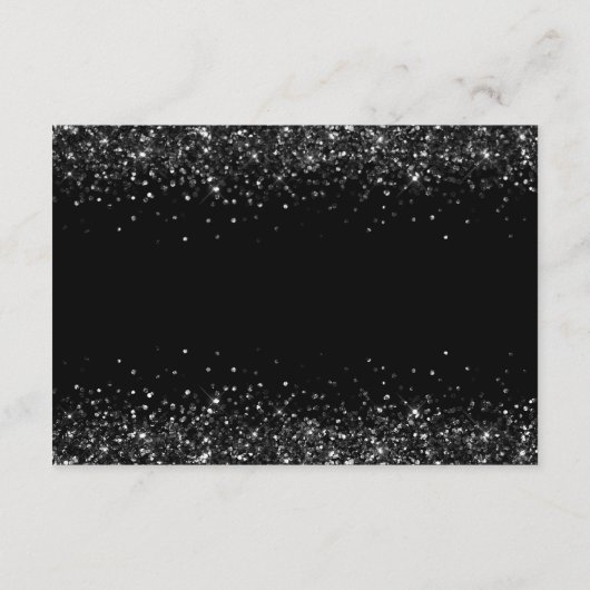 Luxe Zwart Goud Mexicaanse Stijl Quinceañera RSVP Informatiekaartje (Achterkant)