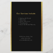 Luxe Zwart & Goud Minimale Luxe Flyer (Achterkant)