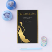 Luxe Zwart & Goud Minimale Luxe Flyer (Enkel)