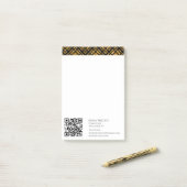 Luxe Zwart Goud Modern Post-it® Notes (Op bureau)