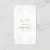 Luxe Zwart Goud Monogram Visitekaartje (Achterkant)