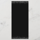 Luxe zwart goud quinceañera menu (Achterkant)