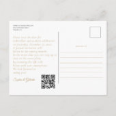 Luxe Zwart Goud Quinceañera Save the Date Briefkaart (Achterkant)