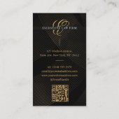 Luxe Zwart Goud Schrift Monogram Rechtsanwaltsbure Visitekaartje (Achterkant)