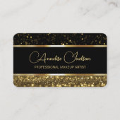 Luxe Zwart & Goud Sparkly Visitekaartje (Voorkant)