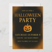 Luxe Zwart & Goud Spooky Elegant Halloween Kaart (Voorkant)