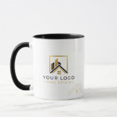Luxe zwart goud vastgoed logo  mok (Links)
