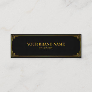 Luxe Zwart Gouden Mini Armband Displaykaart Visitekaartje