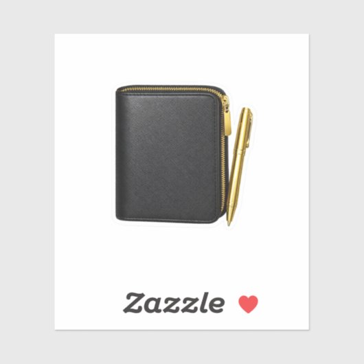 Luxe Zwart Lederen Planner Sticker Executive Baas (Vel)