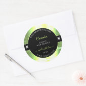 Luxe Zwart Licht Groen Brilliants Product Label (Envelop)