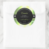 Luxe Zwart Licht Groen Brilliants Product Label (Tas)