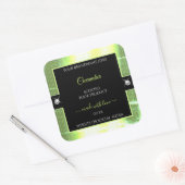 Luxe Zwart Licht Groen Brilliants Product Label (Envelop)
