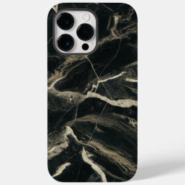 Luxe zwart marmer cool Case-Mate iPhone 14 pro max hoesje