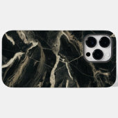 Luxe zwart marmer cool Case-Mate iPhone case (Achterkant (horizontaal))