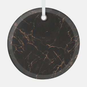 Luxe zwart marmer: elegante textuur glas ornament