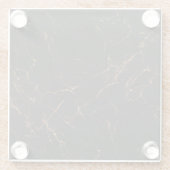 Luxe zwart marmer: elegante textuur glazen onderzetter (Achterkant)