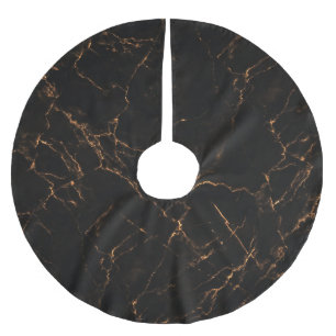Luxe zwart marmer: elegante textuur kerstboom rok