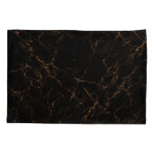 Luxe zwart marmer: elegante textuur kussensloop (Achterkant)