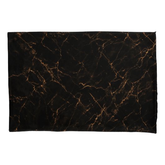 Luxe zwart marmer: elegante textuur kussensloop (Voorkant)