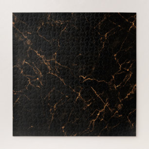 Luxe zwart marmer: elegante textuur legpuzzel