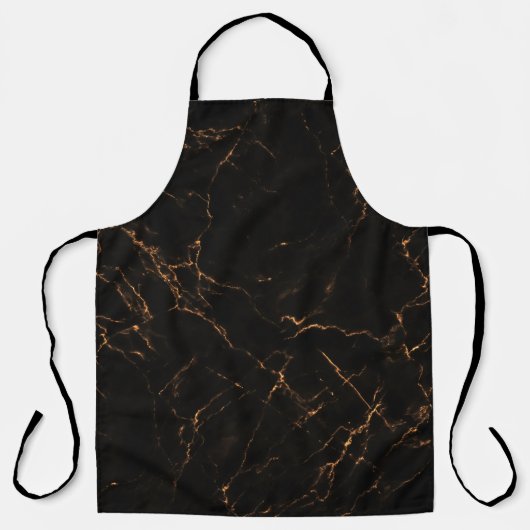 Luxe zwart marmer: elegante textuur schort (Voorkant)