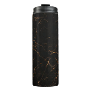Luxe zwart marmer: elegante textuur thermosbeker