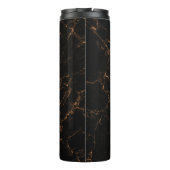 Luxe zwart marmer: elegante textuur thermosbeker (Achterkant)