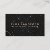 Luxe Zwart Marmer I Boutique, Mode, Sieraden Visitekaartje (Voorkant)