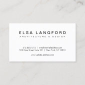 Luxe zwart marmer II architectuur, interieurontwer Visitekaartje (Achterkant)