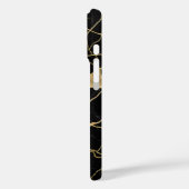 Luxe zwart marmer met gouden aders Case-Mate iPhone case (Achterkant / Links)