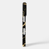 Luxe zwart marmer met gouden aders Case-Mate iPhone case (Achterkant / Rechts)