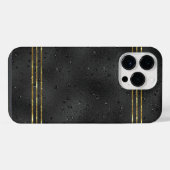 Luxe zwart monochromatische glazen achtergrond Sam iPhone Hoesje (Achterkant horizontaal)