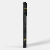 Luxe zwart monochromatische glazen achtergrond Sam iPhone Hoesje (Rechterkant)