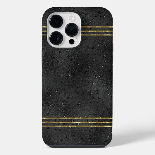 Luxe zwart monochromatische glazen achtergrond Sam iPhone Hoesje (Achterkant)