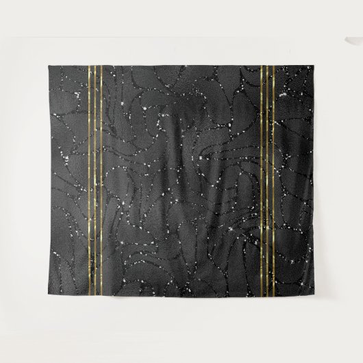 Luxe zwart monochromatische glazen achtergrond wandkleed (Voorkant (horizontaal))