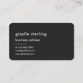 Luxe Zwart Monogram Visitekaartje (Achterkant)