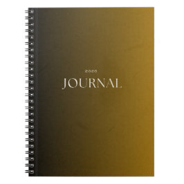 Luxe zwart & mosterd journal 2026 notitieboek
