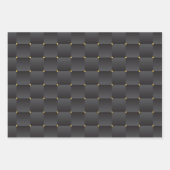 Luxe zwart, naadloos patroonpapier inpakpapier vel (Voorkant 3)