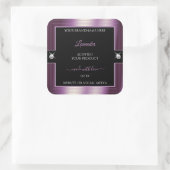 Luxe Zwart Paarse Shiny Brilliants Product Label (Tas)