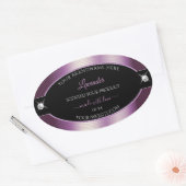 Luxe Zwart Paarse Shiny Brilliants Product Label (Envelop)