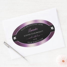 Luxe Zwart Paarse Shiny Brilliants Product Label