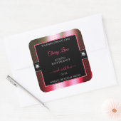 Luxe Zwart Rood Groen Brilliants Product Label (Envelop)