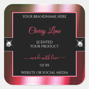 Luxe Zwart Rood Groen Brilliants Product Label